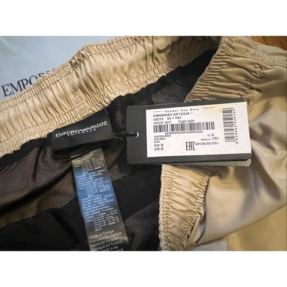 Emporio Armani Swim Shorts with Two-Tone Eagle Embroidery - Picture 5 of 14